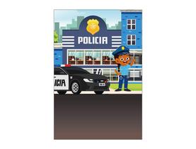 Painel De Festa Vertical 1,50 x 2,20 - Policia Menina Cute 015