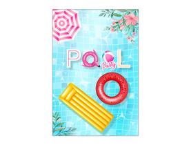 Painel De Festa Vertical 1,50 x 2,20 Pool Party Piscina e Frutas 017 Painel De Festa Vertical 1,50 x 2,20 Pool Party Piscina e Frutas 017