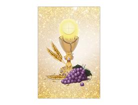 Painel De Festa Vertical 1,50 x 2,20 - Primeira Eucaristia Comunhão Bege 016