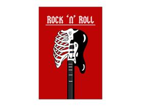 Painel De Festa Vertical 1,50 x 2,20 - Rock And Roll 023