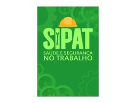 Painel De Festa Vertical 1,50 x 2,20 - SIPAT Verde Engrenagens 041