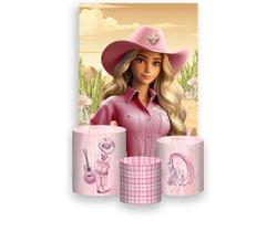 Painel De Festa Vertical 1,50 x 2,20 + Trio De Capas Cilindro - Boneca Boiadeira 022