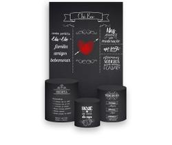 Painel De Festa Vertical 1,50 x 2,20 + Trio De Capas Cilindro - Chalkboard Chá Bar 008