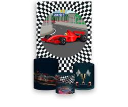 Painel De Festa Vertical 1,50 x 2,20 Trio De Capas Cilindro, Corrida Carros 020