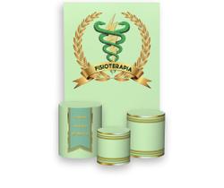 Painel De Festa Vertical 1,50 x 2,20 + Trio De Capas Cilindro - Fisioterapia Verde 023 Painel De Festa Vertical 1,50 x 2,20 + Trio De Capas Cilindro - Fisioterapia Verde 023