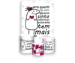 Painel De Festa Vertical 1,50 x 2,20 + Trio De Capas Cilindro - Flork Bento Cake Safada 026