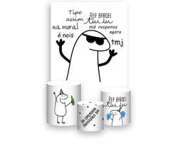 Painel De Festa Vertical 1,50 x 2,20 + Trio De Capas Cilindro - Flork com Poás 003 Painel De Festa Vertical 1,50 x 2,20 + Trio De Capas Cilindro - Flork com Poás 003