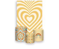 Painel De Festa Vertical 1,50 x 2,20 + Trio De Capas Cilindro - Good Vibes Coração 014 Painel De Festa Vertical 1,50 x 2,20 + Trio De Capas Cilindro - Good Vibes Coração 014