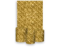 Painel De Festa Vertical 1,50 x 2,20 + Trio De Capas Cilindro - Lantejoulas Disco Mirror Dourado 029 Painel De Festa Vertical 1,50 x 2,20 + Trio De Capas Cilindro - Lantejoulas Disco Mirror Dourado 029