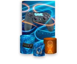 Painel De Festa Vertical 1,50 x 2,20 + Trio De Capas Cilindro - Video-Game Controle 008 Painel De Festa Vertical 1,50 x 2,20 + Trio De Capas Cilindro - Video-Game Controle 008