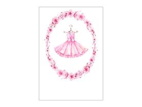 Painel De Festa Vertical 1,50 x 2,20 - Vestido Bailarina Rosa Floral 031 Painel De Festa Vertical 1,50 x 2,20 - Vestido Bailarina Rosa Floral 031