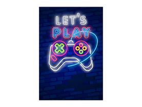 Painel De Festa Vertical 1,50 x 2,20 - Video Game Azul e Vermelho 012