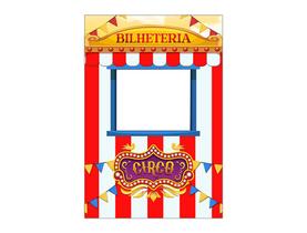 Painel De Festa Vertical Interativo 1,50 x 2,20 - Bilheteria de Circo Listrado 056 Painel De Festa Vertical Interativo 1,50 x 2,20 - Bilheteria de Circo Listrado 056