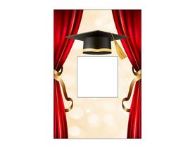 Painel De Festa Vertical Interativo 1,50 x 2,20 - Formatura Cortinas Vermelho e Capelo 032 Painel De Festa Vertical Interativo 1,50 x 2,20 - Formatura Cortinas Vermelho e Capelo 032
