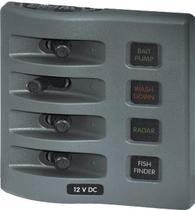 Painel de fusíveis Blue Sea Systems 4304 WD DC 12V 4 posições