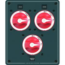 Painel de gerenciamento de baterias Blue Sea Systems Dual Bank Metal
