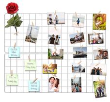 Painel de grade de parede de arame Kakivan para exibição de fotos branco (pacote com 2)