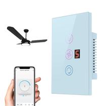 Painel de Interruptor Inteligente COIBEU para Ventilador Função Wifi 2.4ghz Touch App Tuya