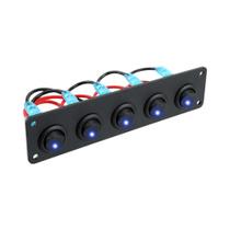 Painel De Interruptores Gangorra 12V 24V Com 6 Botões E Proteção Por Fusível Para Carro, Barco, Painel De Interruptores Gangorra 12V 24V Com 6 Botões E Proteção Por Fusível Para Carro, Barco,