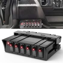Painel de Interruptores Nilight 6 Gang Rocker 12V/24V 20A para Veículos Painel de Interruptores Nilight 6 Gang Rocker 12V/24V 20A para Veículos