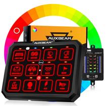 Painel de Interruptores RGB Auxbeam RB120 de 12 Posições, à Prova d'Água, 12-24V