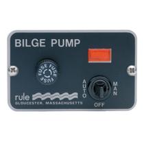 Painel de interruptores Rule 3924538 Deluxe de 3 vias com luz indicadora Painel de interruptores Rule 3924538 Deluxe de 3 vias com luz indicadora