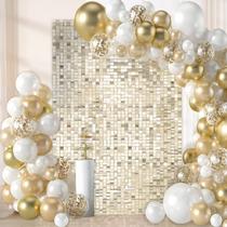 Painel de lantejoulas LuoluoHouse Light Gold Shimmer 18 pacotes de 30 x 30 cm