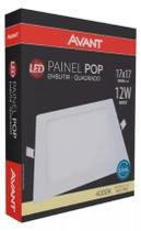 Painel de Led Avant Alumínio embutido Quadrado 17x17cm 12W Bivolt Painel de Led Avant Alumínio embutido Quadrado 17x17cm 12W Bivolt
