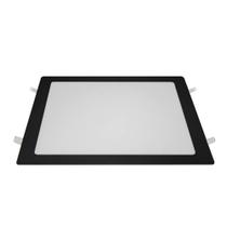 Painel de Led Blumenau Quadrado Embutir 24W Bivolt Preto