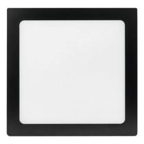 Painel De Led Foxlux Quadrado Preto 18w 6500k Embutir