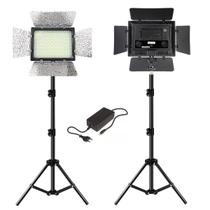 Painel de Led Iluminador Soleste W300ll 3200k 5600k com fonte, tripe L