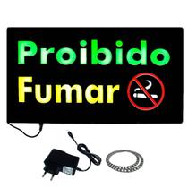 Painel de Led Letreiro Luminoso Proibido Fumar 49 CM X 24 CM - MPL-6627