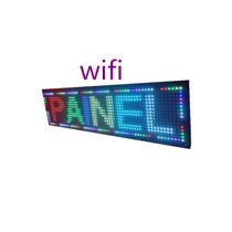 painel de led letreiro p10 rgb 68x20cm com wifi interno-App - TLT