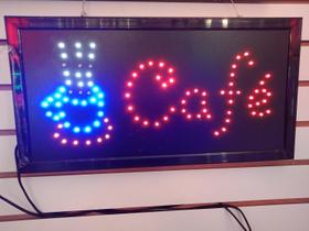 painel de led letreiro placa luminoso CAFÉ 220V LED PISCAR - tltled