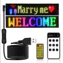 Painel De LED Matrix Pixel USB Flexível Para Caminhão Carro Sinal Bluetooth App Controle DIY Rolagem