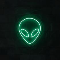 Painel de Led Neon et extraterrestre verde decoração abajur luminária econômico alien 27x22 Painel de Led Neon et extraterrestre verde decoração abajur luminária econômico alien 27x22