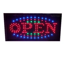 painel de led OPEN 110V letreiro placa luminoso LED PISCAR