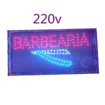 Painel de led placa luminoso BARBEARIA 220V LED PISCA - TLT