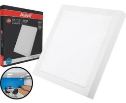 Painel de Led Plafon Sobrepor Quadrado 30W 40x40cm Alumínio Branco Avant Bivolt Painel de Led Plafon Sobrepor Quadrado 30W 40x40cm Alumínio Branco Avant Bivolt