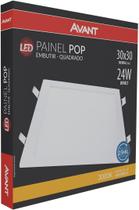 Painel de led pop embutir quadrado 24w 3000k bivolt - avant Painel de led pop embutir quadrado 24w 3000k bivolt - avant