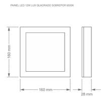 Painel De Led Quadrado Sobrepor 12w Bivolt Taschibra 6500k Luz Fria Painel De Led Quadrado Sobrepor 12w Bivolt Taschibra 6500k Luz Fria