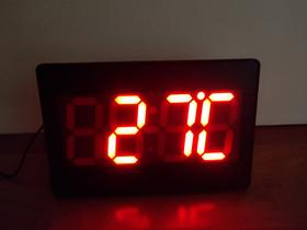 Painel de led relógio digital 2316 vermelho parede mesa calendário alarme - Xt