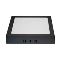 Painel de Led Sobrepor Quadrado Preto 18W - Lumanti