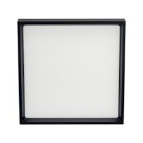 Painel De Led Stella Quadrado Deep De Sobrepor Recuado 28w Bivolt Preto 4000k Luz Neutra
