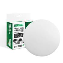 Painel De Led Taschibra Frameless Redondo Embutir 24w Bivolt 3000k Luz Quente