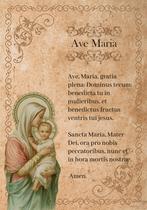 Painel de Lona Bíblico Catequese Oração Ave Maria em Latim - 100x070cm Painel de Lona Bíblico Catequese Oração Ave Maria em Latim - 100x070cm