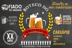 Painel de Lona Boteco Chalkboard Quadro Negro