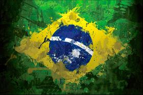 Painel de Lona Brasil Bandeira Aquarelada Painel de Lona Brasil Bandeira Aquarelada