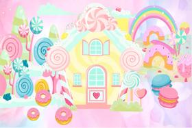 Painel de Lona Casa de Doces Candy e Guloseimas