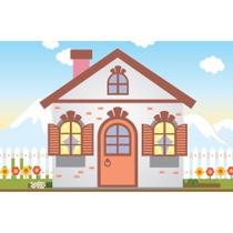 Painel de Lona Casinha de Boneca Painel de Lona Casinha de Boneca